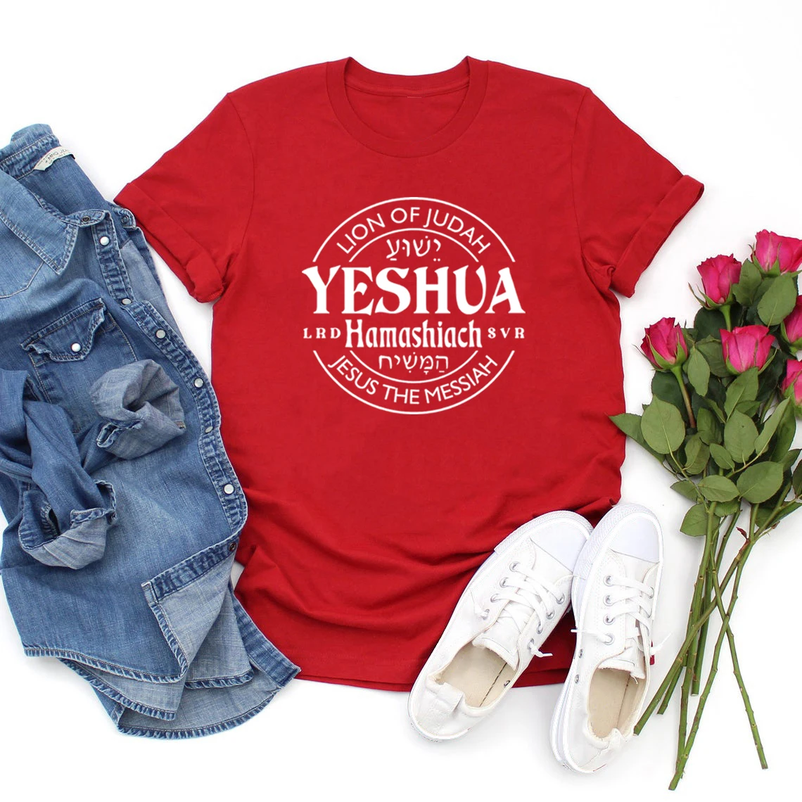 Yeshua Hamashiach Jesus Is Messiah T-shirt The King Is Coming T Shirt Christian Gifts Women Clothes Short Sleeve Streetwear Top