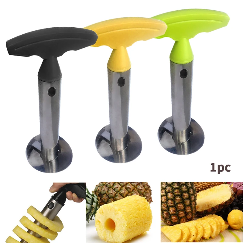 Pineapple Peeler Cutter Stainless Steel Convenient Spiral Pineapple Cutting Machine Fruit Peeling Corer Tool Kitchen Accessories