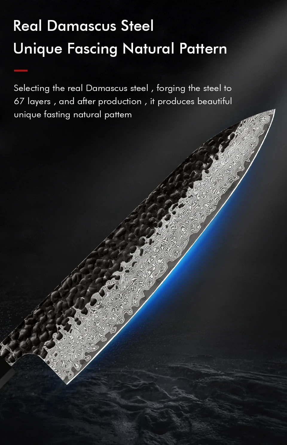 Japanese Kitchen Knife Handmade Forged Damascus Steel Custom 8 inch Chef Knife