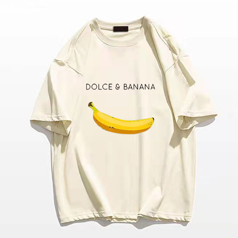 Dolce Banana T-Shirt Men's Printed Cotton Short Sleeve T-Shirt Luxury Brand Plus Size Women's Clothing Women's Free Shipping