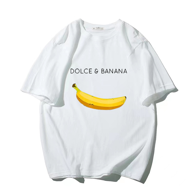 Dolce Banana T-Shirt Men's Printed Cotton Short Sleeve T-Shirt Luxury Brand Plus Size Women's Clothing Women's Free Shipping