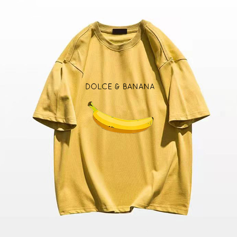 Dolce Banana T-Shirt Men's Printed Cotton Short Sleeve T-Shirt Luxury Brand Plus Size Women's Clothing Women's Free Shipping