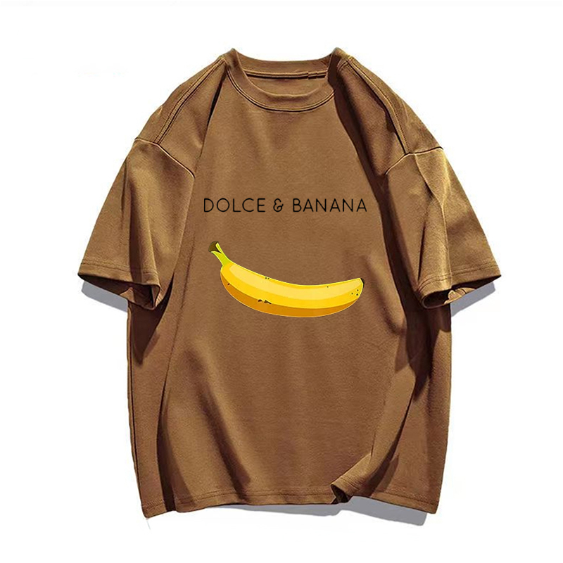 Dolce Banana T-Shirt Men's Printed Cotton Short Sleeve T-Shirt Luxury Brand Plus Size Women's Clothing Women's Free Shipping