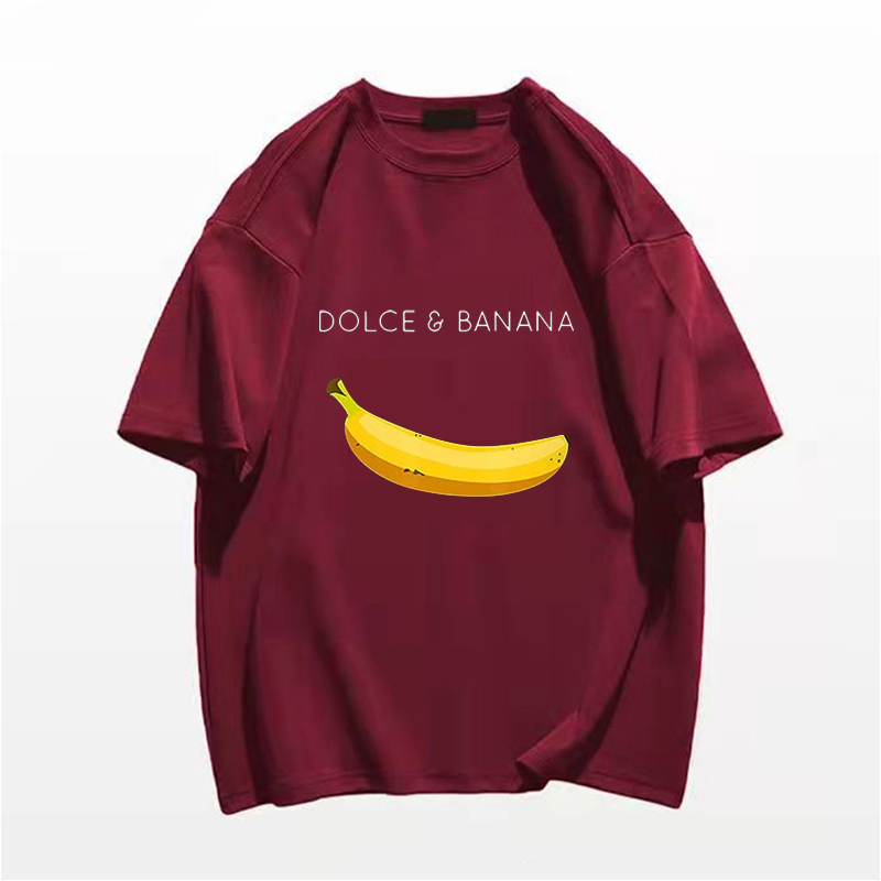 Dolce Banana T-Shirt Men's Printed Cotton Short Sleeve T-Shirt Luxury Brand Plus Size Women's Clothing Women's Free Shipping