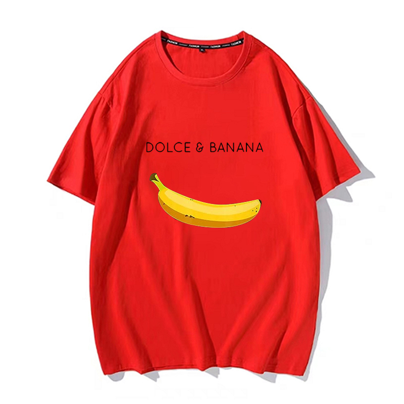 Dolce Banana T-Shirt Men's Printed Cotton Short Sleeve T-Shirt Luxury Brand Plus Size Women's Clothing Women's Free Shipping