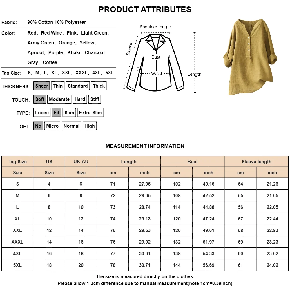 Solid Casual Loose Shirts Women Summer Vintage Plus Size Tops Oversized T-Shirts Fashion Cotton Linen Short Sleeve Blouses L-5XL