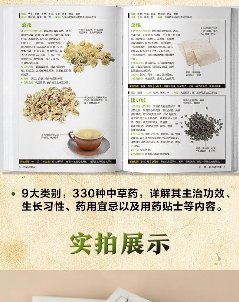 Illustrated Chinese Herbal Medicine Illustrated Book of Medicinal Plants (2 volumes) Chinese medicine books