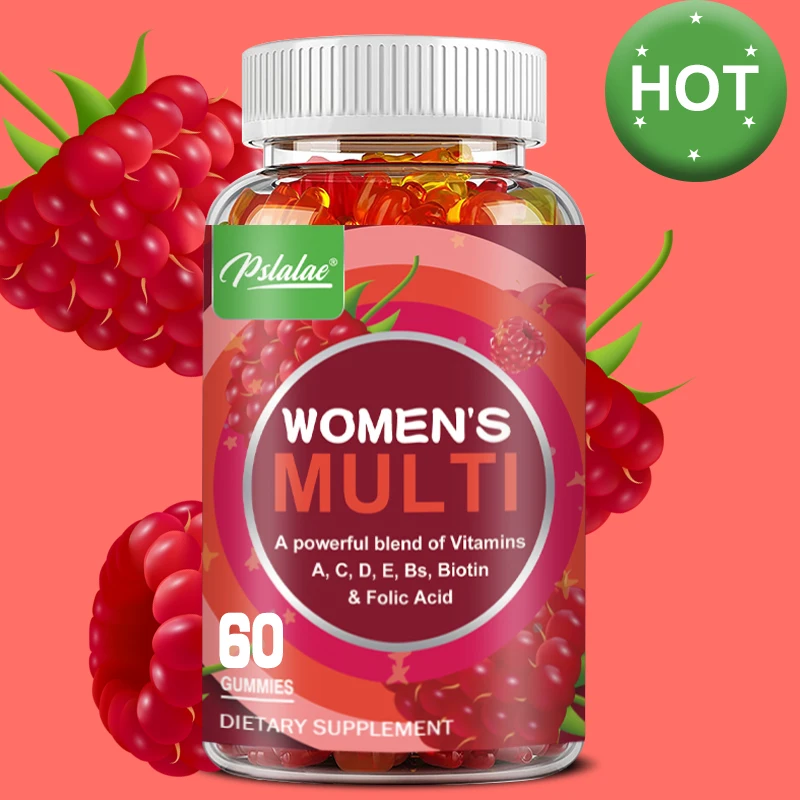 Women's Multi Vitamin Complex Gummies - Multivitamin and Multimineral - for Skin Hair Health Energy Immune Support - 60 Gummies