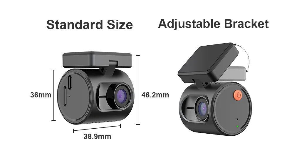 2K Mini Dash Camera For Car DVR KAWA MINI 3 Hidden Dash Cam Video Recorder Emergency Voice Control Night Vision WiFi APP Monitor