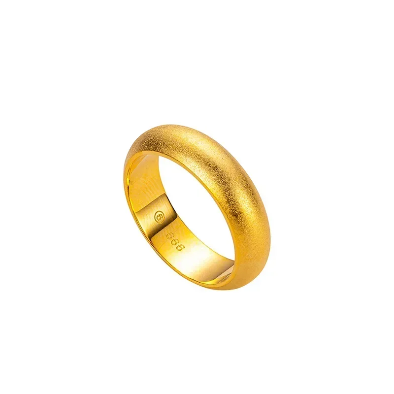 9999 real gold 24k yellow gold Inheritance ring for men and women couples jewelry