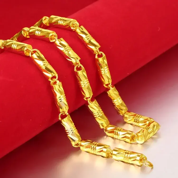 Gold AU999 real gold necklace Guan Gong Dragon brand pendant 24K chain domineering fashion jewelry gift for men and women