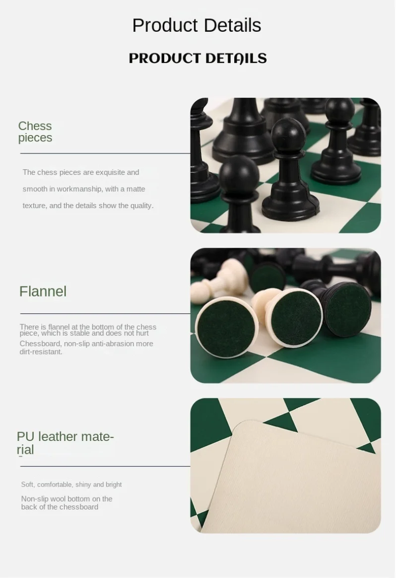 65/75/95mm Chess Pieces Adult Children Chess Intellectual Toys Plastic Chess Character Championship Game Toys