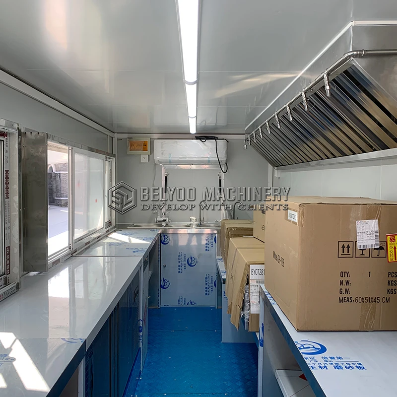 Australian Standard Overseas Fully Equipped Kitchen Mobile Street Pizza Food Concession Catering Trailer Taco Hot Dog Truck