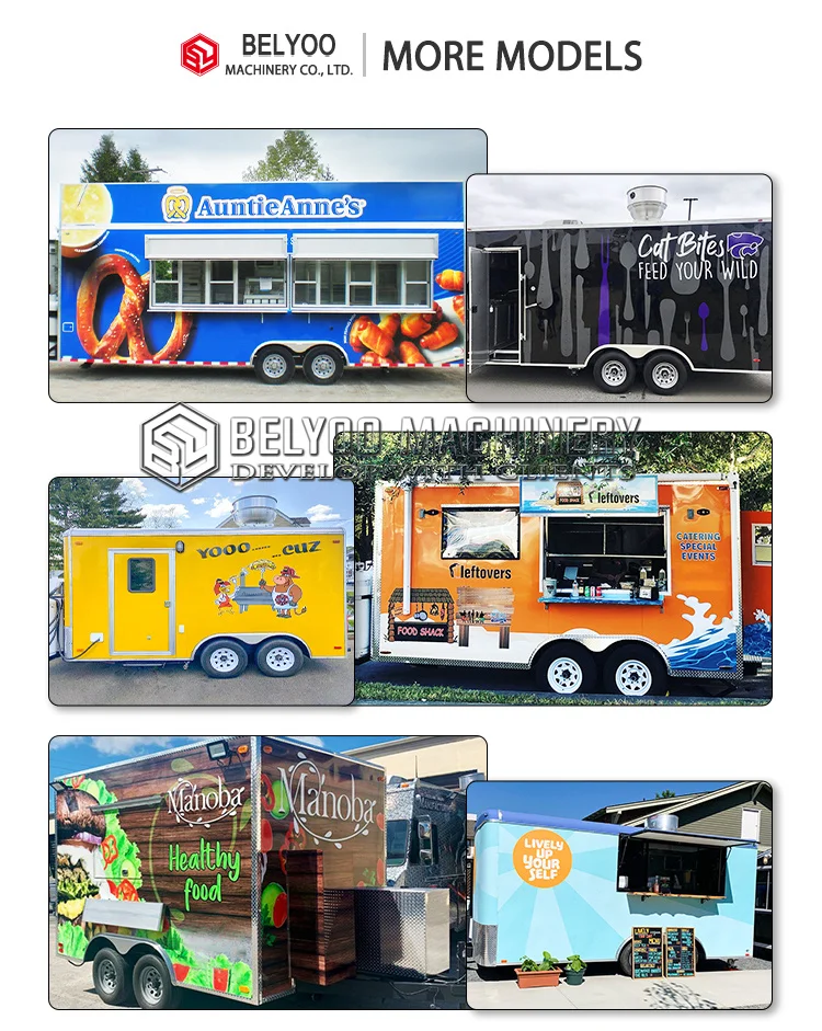 Australian Standard Overseas Fully Equipped Kitchen Mobile Street Pizza Food Concession Catering Trailer Taco Hot Dog Truck