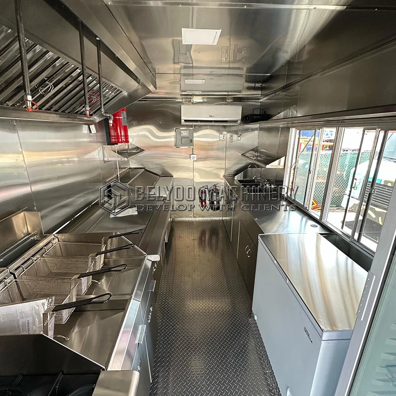 Catering Concession Food Trailers Fully Equipped Food Truck Fast Food Cart Coffee Ice Cream Mobile Kitchen Food Truck for Sale