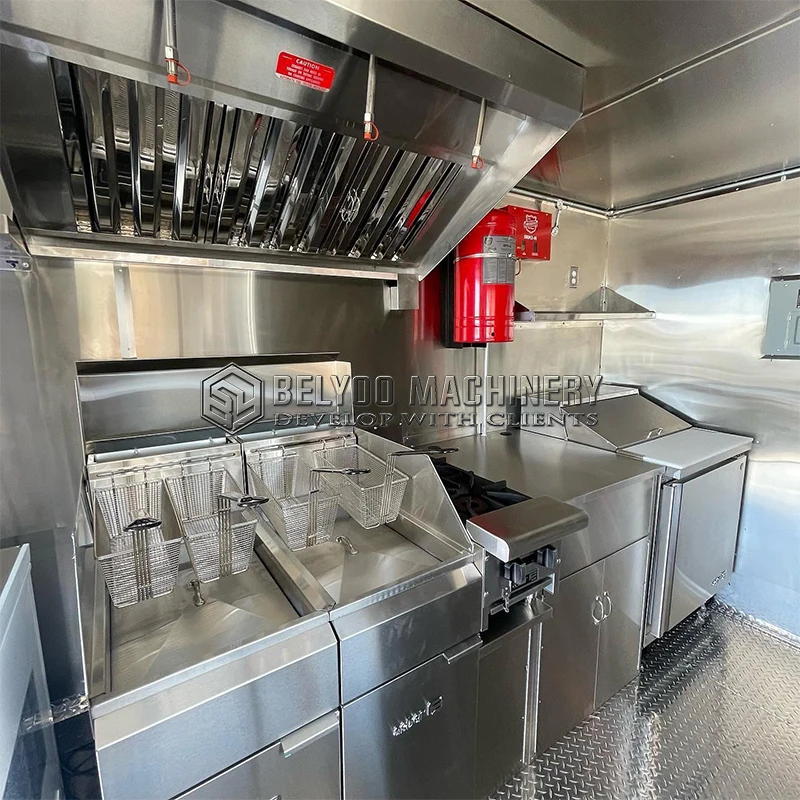 Catering Concession Food Trailers Fully Equipped Food Truck Fast Food Cart Coffee Ice Cream Mobile Kitchen Food Truck for Sale