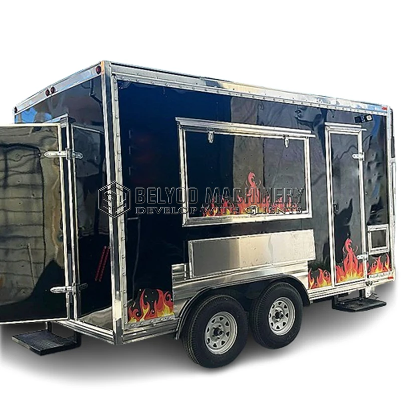 Catering Concession Food Trailers Fully Equipped Food Truck Fast Food Cart Coffee Ice Cream Mobile Kitchen Food Truck for Sale