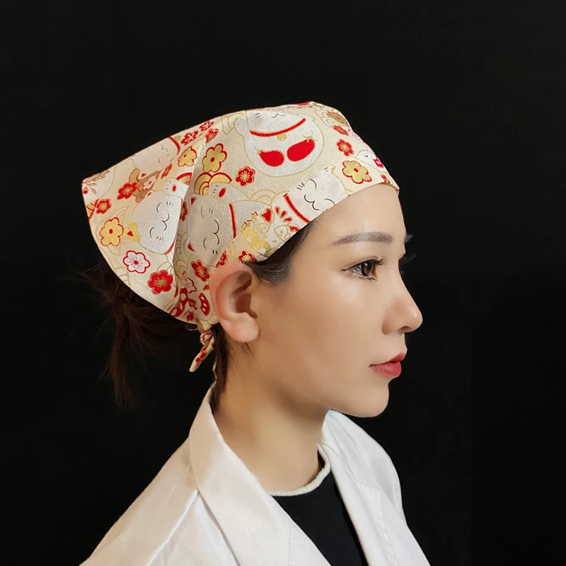 Japanese Chef Hat Kitchen Restaurant Waiter Sushi Caps Cuisine Cook Headscarf  Food Service Work Uniform Cap Pirate Hat