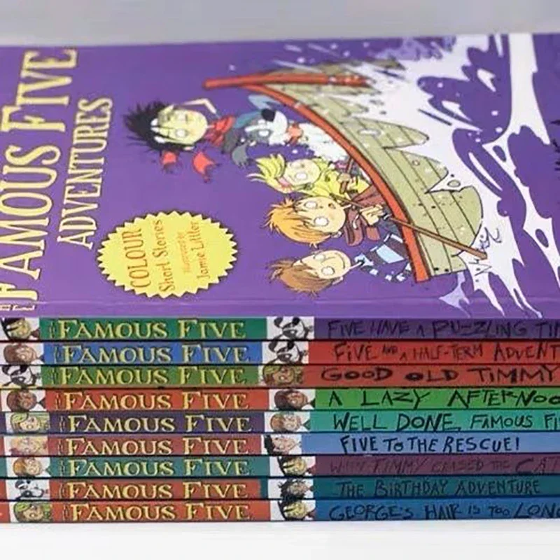 9 Books/Set Enid Blyton The Famous Five Adventures Collection Children English Picture Book Detective Stories Libros Livros