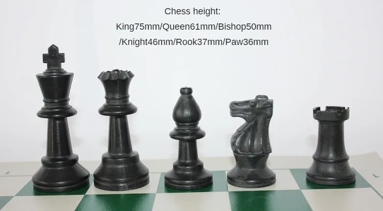 Resin Chess Pieces With Chess Board Chess Set 65/75/97mm Games Medieval Chesses Set With 34cm/42cm/51cm Chessboard Board Games