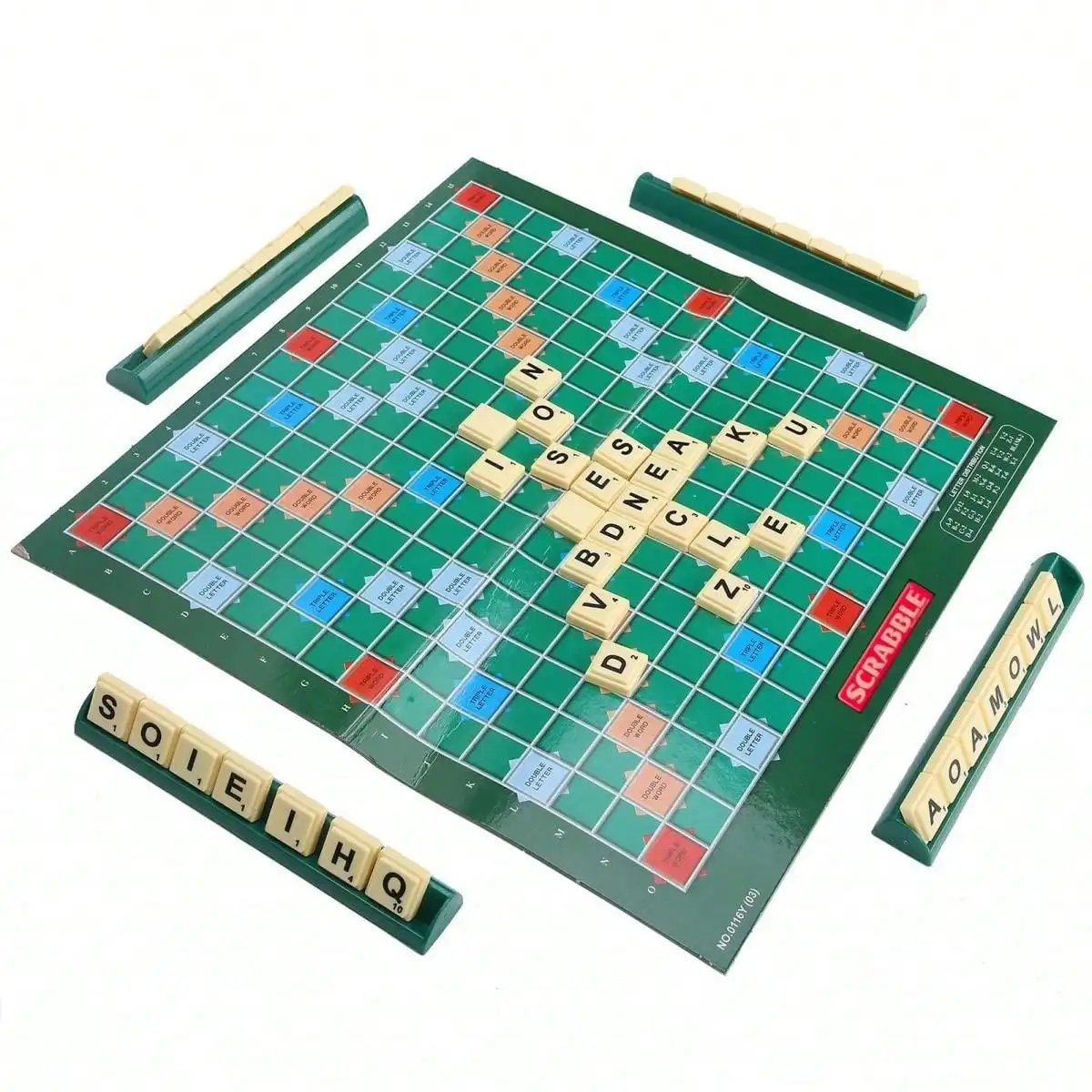 1PCS, English Scrabble Solitaire, Alphabet Chess, Alphabet Scrabble, Jigsaw Board Game for 2-4 players, board game。