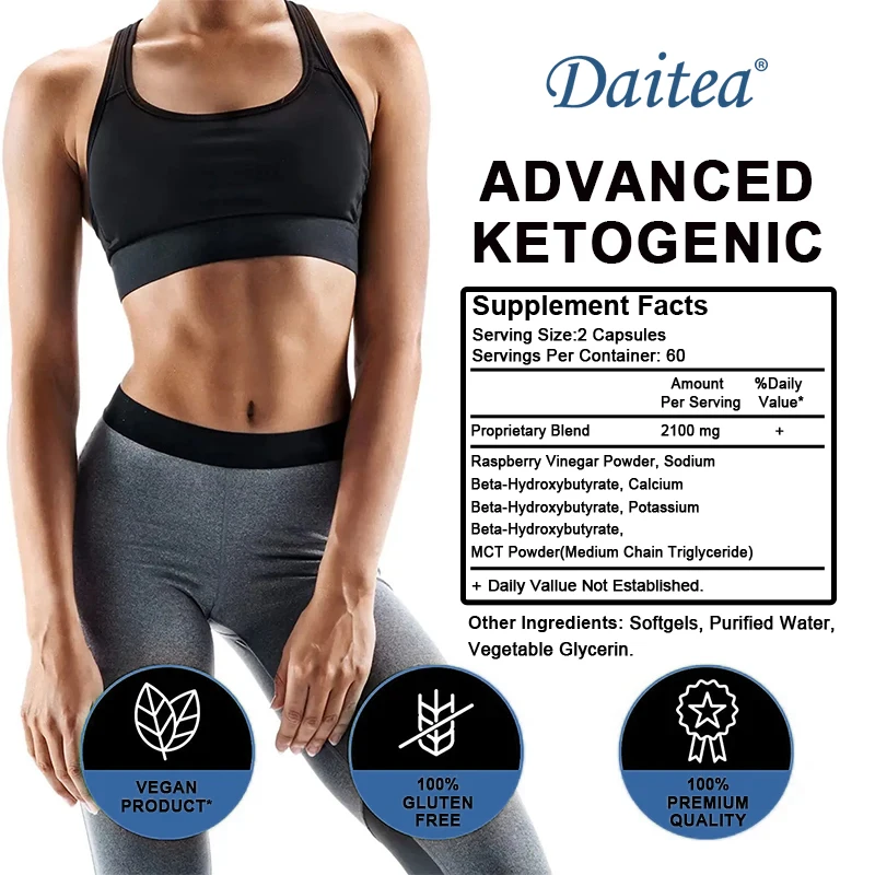 Daitea Fat Burning Ketone Soft Capsules - Helps to better decompose body calories, control weight and maintain health