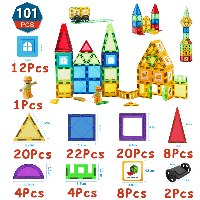 6.5cm 101pcs