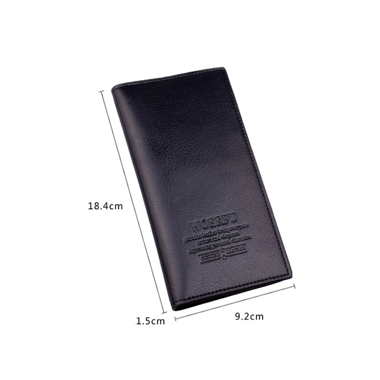 Men PU leather long clutch wallet business men Cards holder purse brown black male fashion pocket wallet for coins