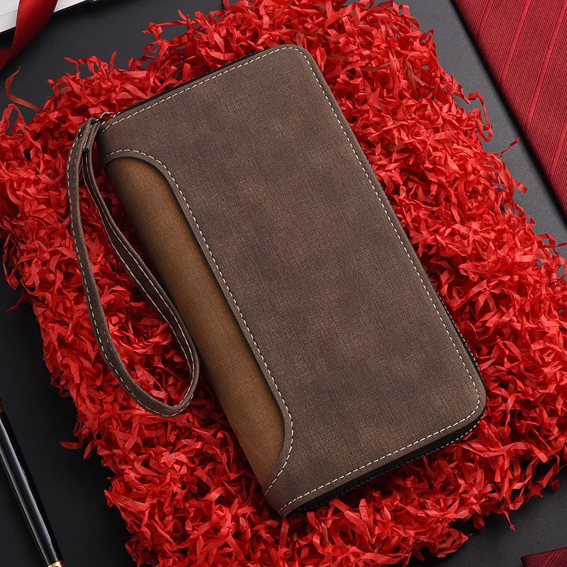 Men's Long Wallet Fashion Multiple Card Slots Card Holder Slim Brand Designer Men Business Wallet Zipper Phone Pouch Coin Purse