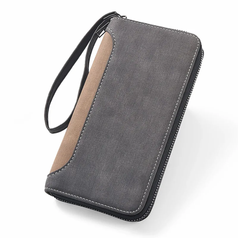 Men's Long Wallet Fashion Multiple Card Slots Card Holder Slim Brand Designer Men Business Wallet Zipper Phone Pouch Coin Purse