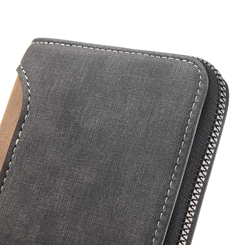 Men's Long Wallet Fashion Multiple Card Slots Card Holder Slim Brand Designer Men Business Wallet Zipper Phone Pouch Coin Purse