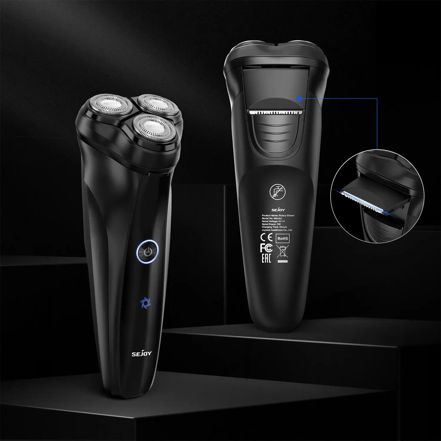 2 in 1 Men's Electric Shaver For Men Shaving Machine Beard Trimmer 3D Floating Blade Washable USB Recharge Hair Cutting Machine