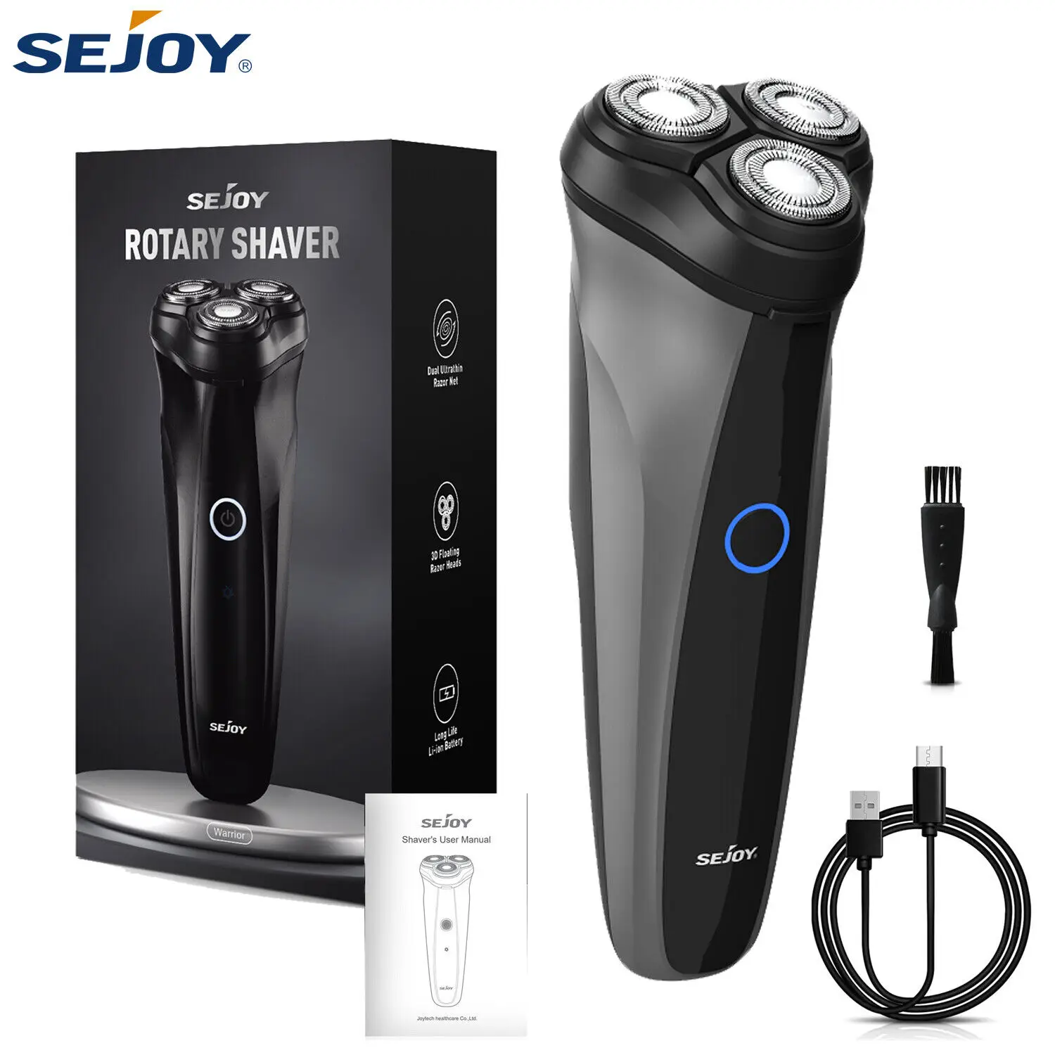 2 in 1 Men's Electric Shaver For Men Shaving Machine Beard Trimmer 3D Floating Blade Washable USB Recharge Hair Cutting Machine