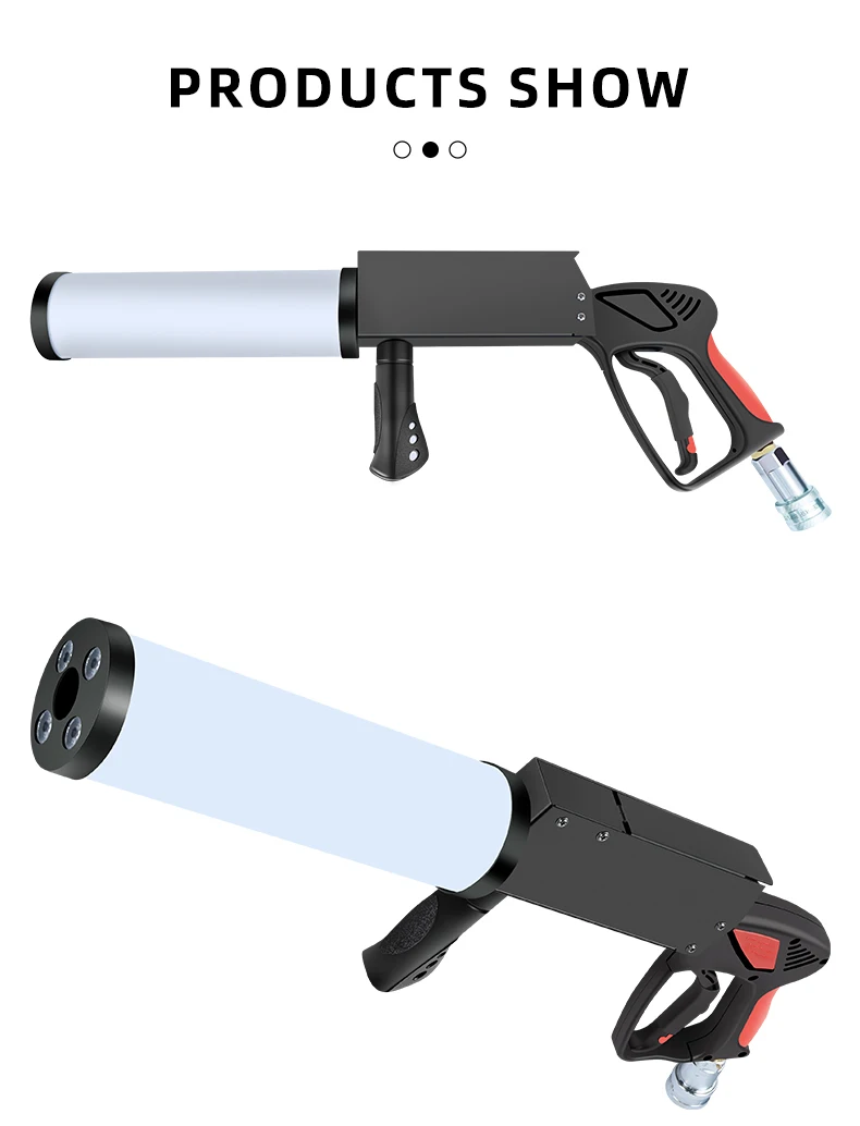 RGB LED Handheld Fog Machine CO2 Cryo Cannon Blower Jet Machine Club Bar DJ Smoke Effects Equipment Fog Spray Cannon Machine