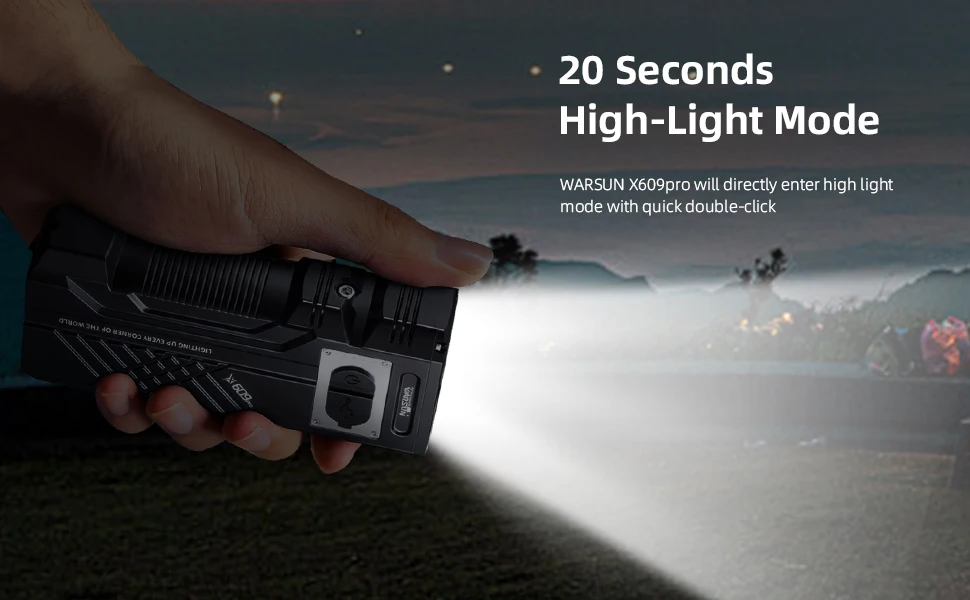 Warsun 12000Lm Most Powerful LED Flashlight Rechargeable Torch Light Flashlight Tactical Lantern Long Shot Hand Lamp For Camping