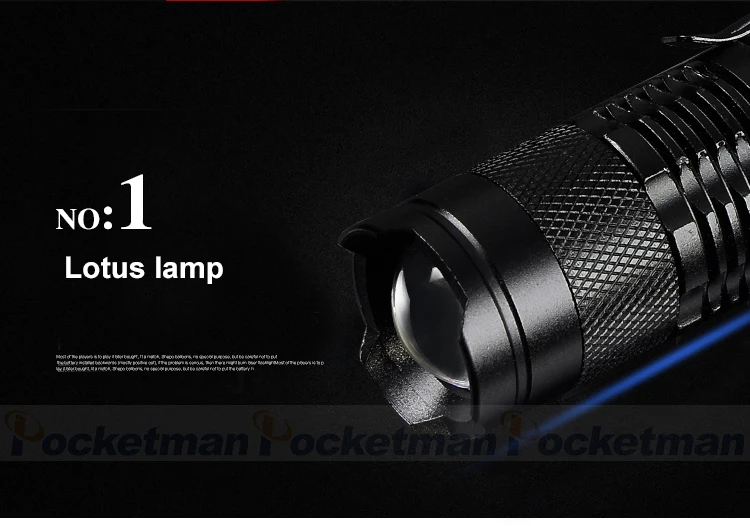 LED Flashlight Pocket Emergency Flashlight Zoomable Torch Aluminium Alloy 3 Lighting Modes Flashlight Waterproof Torch