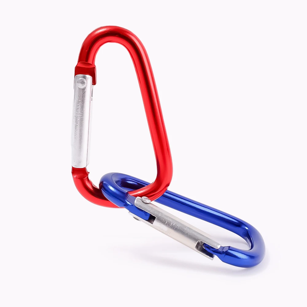 Colorful Carabiner Keychain Alluminum D-ring Buckle Spring Carabiner Snap Hook Clip Keychains Outdoor Camping Daily Use Tool