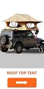 Vehicle Awning 6.6 'x 10' Roof Rack Pull-Out Sun Shade Weatherproof 4x4 Side Awning for Camping & Overland (Hardware included)