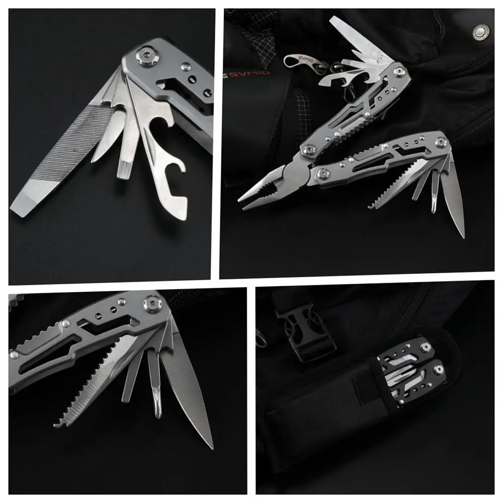 Outdoor Multitool Camping Portable Stainless Steel Edc Folding Multifunction Tools Emergency survival Knife Pliers