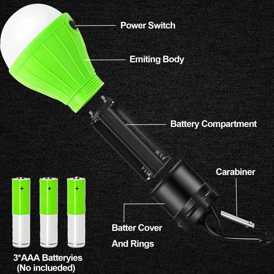 Outdoor LED Camping Light Waterproof Tent Lamp Bulb Emergency Lights Portable Lantern Camping Accessories for Backpacking Hiking