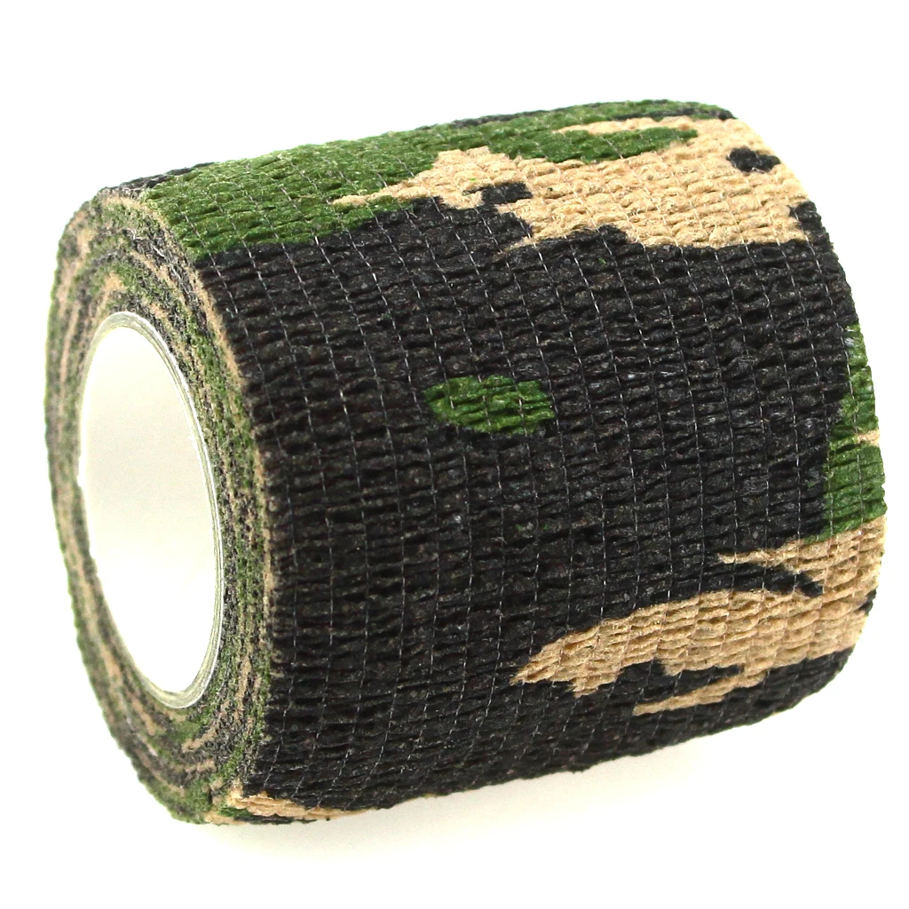 Camping Hiking Self Adhesive Camouflage Elastic Tape Camo Wrap Outdoor Tools Military Tactical EDC Survival Bandage 5*450cm