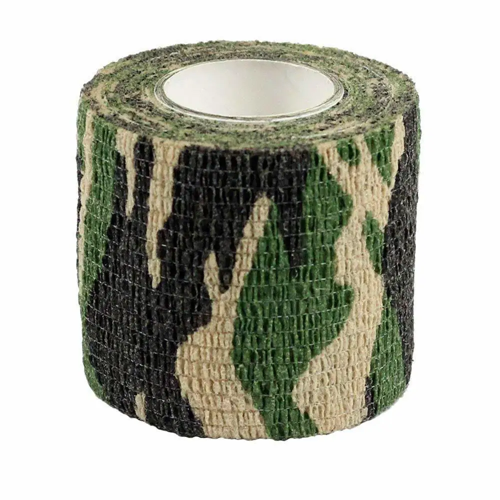 Camping Hiking Self Adhesive Camouflage Elastic Tape Camo Wrap Outdoor Tools Military Tactical EDC Survival Bandage 5*450cm