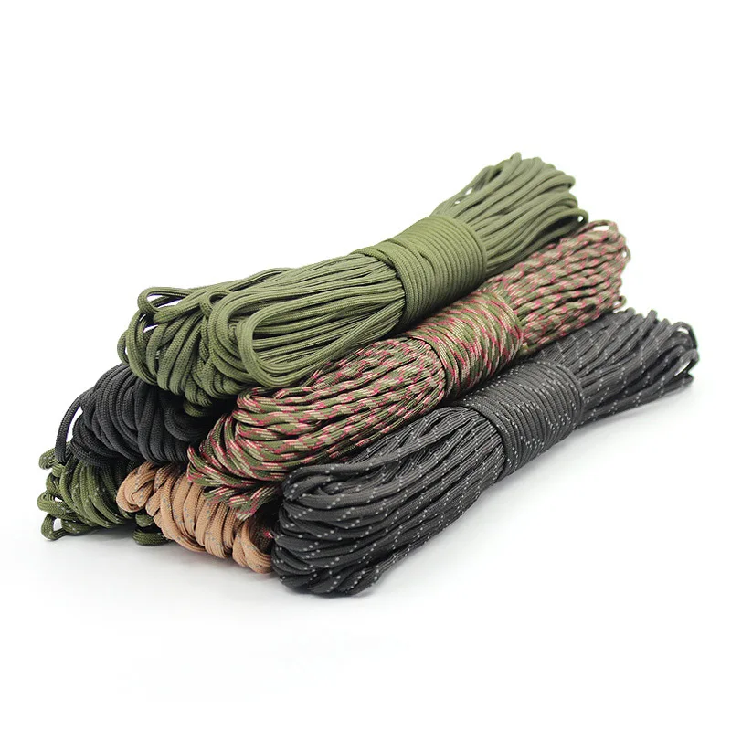 100FT Military Paracord 7 Strand 4mm Camping Accessories Outdoor Survival DIY Bracelet Rope Hiking Clothesline