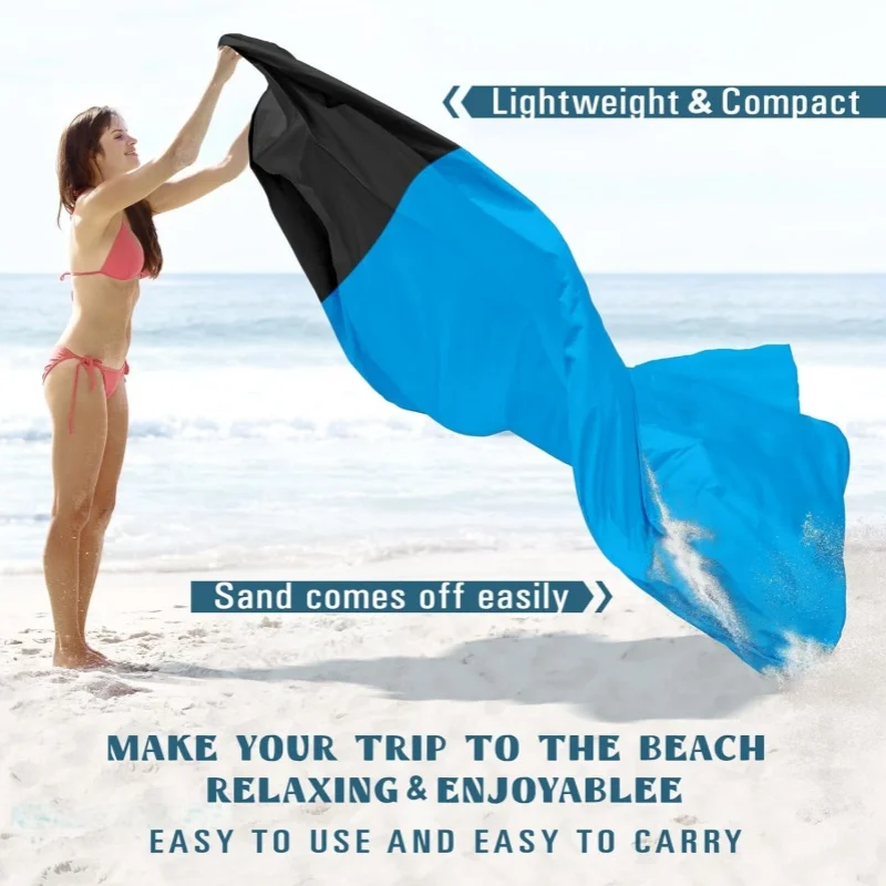 Outdoor Camping Mat Waterproof Folding Pocket Beach Blanket Portable Lightweight Picnic Mat Polyester Large Lawn Sand Beach Mat