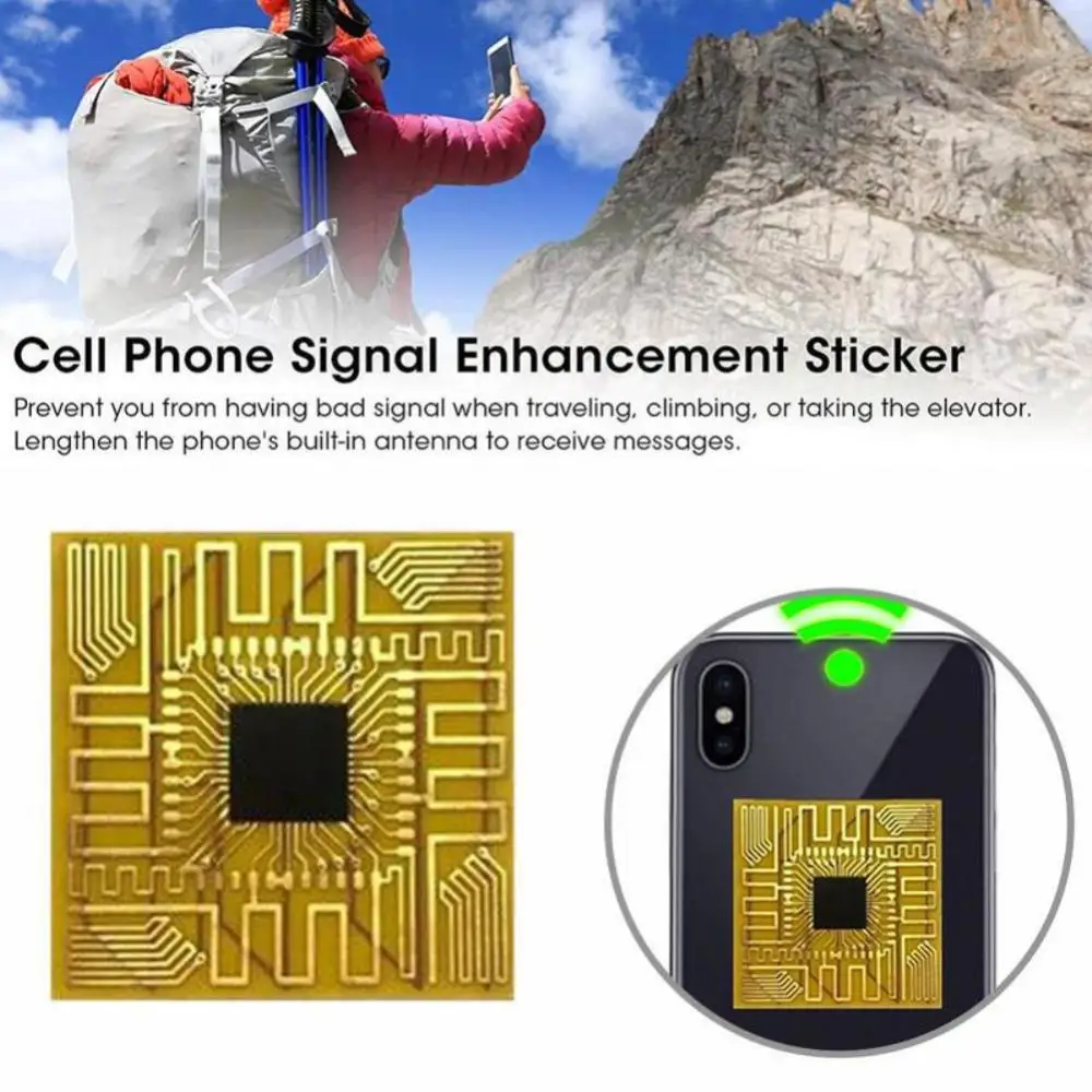 Phone Signal Enhancement Stickers Stronger Improved Mobile Phone Antenna Booster Eliminate Dropped Calls Easy To Install