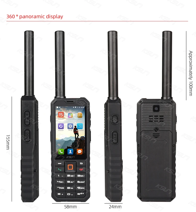 KSUT TDF1 Internet Tiantong Satellite Phone Waterproof SOS Beidou GPS 4G Walkie Talkie For Outdoor Exploration Rescue Emergency