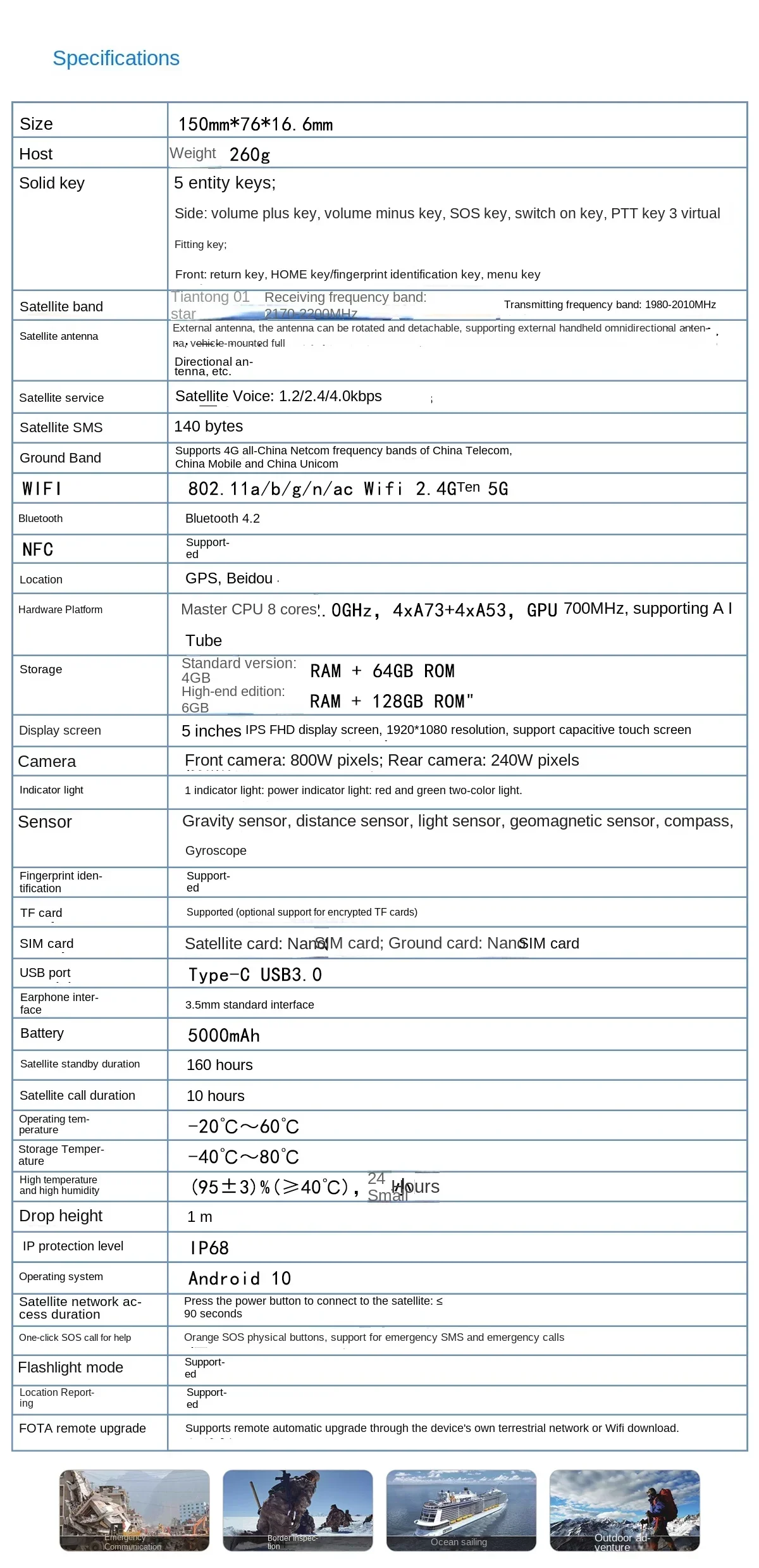 Starlink T900+Pro satellite phone -1 Beidou positioning intelligent handheld