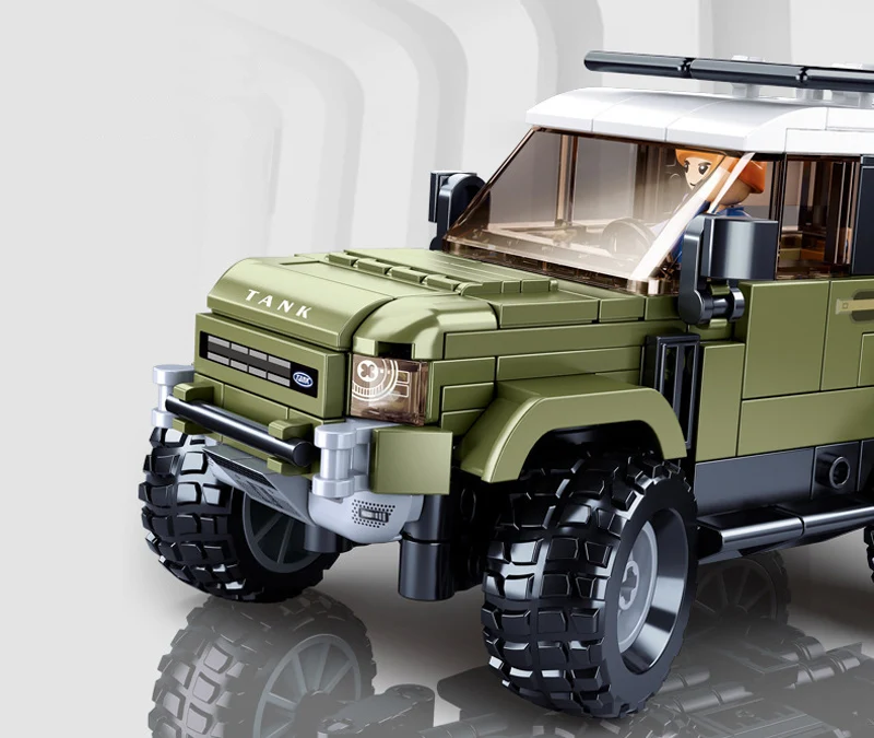 SUV Car Model Building Block Toys, Sport Utility Vehicle Model Creative DIY Toy Assembled Building Blocks Kit for children