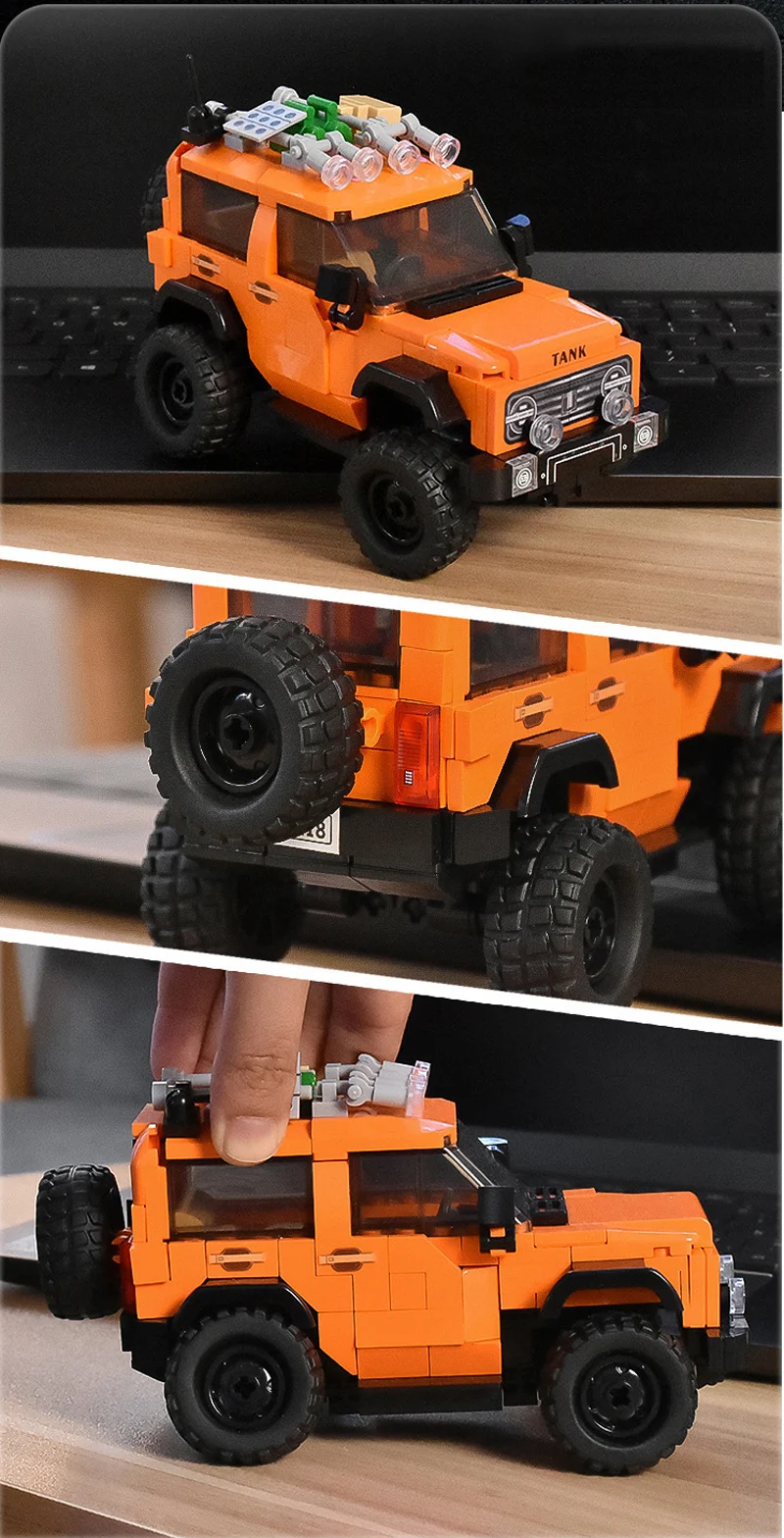 SUV Car Model Building Block Toys, Sport Utility Vehicle Model Creative DIY Toy Assembled Building Blocks Kit for children