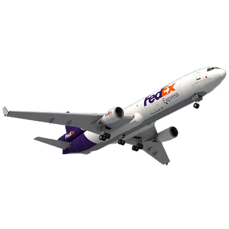 DIY 1:100 Fedex MD-11 Model Aircraft Paper Model Manual Work